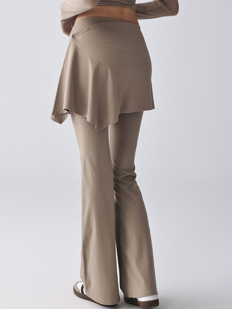 High Waist Lifting Pilates Training Sports Flared Fitness Trousers