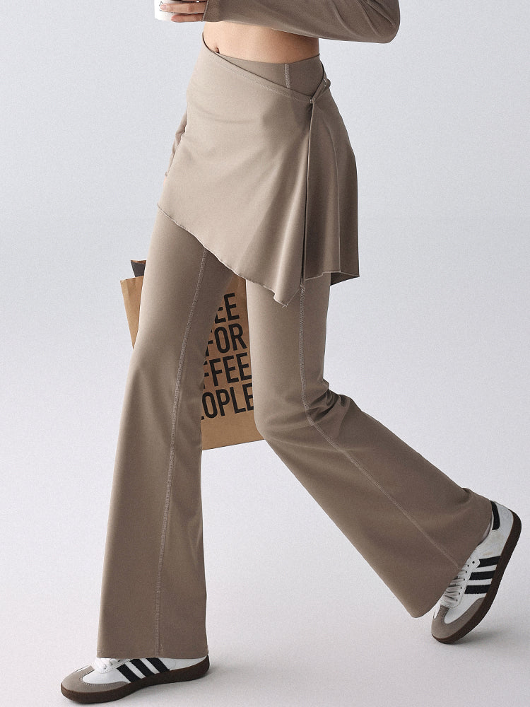 High Waist Lifting Pilates Training Sports Flared Fitness Trousers