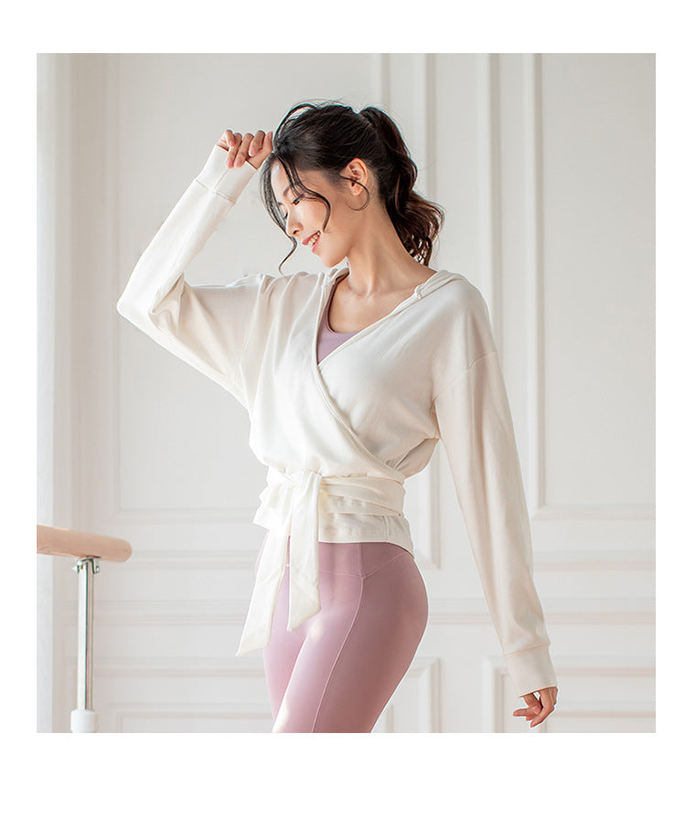 Plush Long-sleeved Tie Loose Sports Hoodie