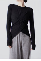 Cross Button Dance Active Blouse Wear