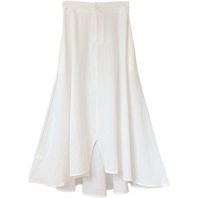 Black Cool Long-sleeved A-line Shirt & Black Skirt 2 Pieces Suit