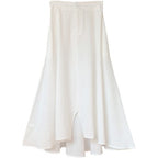 Black Cool Long-sleeved A-line Shirt & Black Skirt 2 Pieces Suit