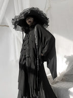 Irregular Bat Sleeve Loose Long Shirt