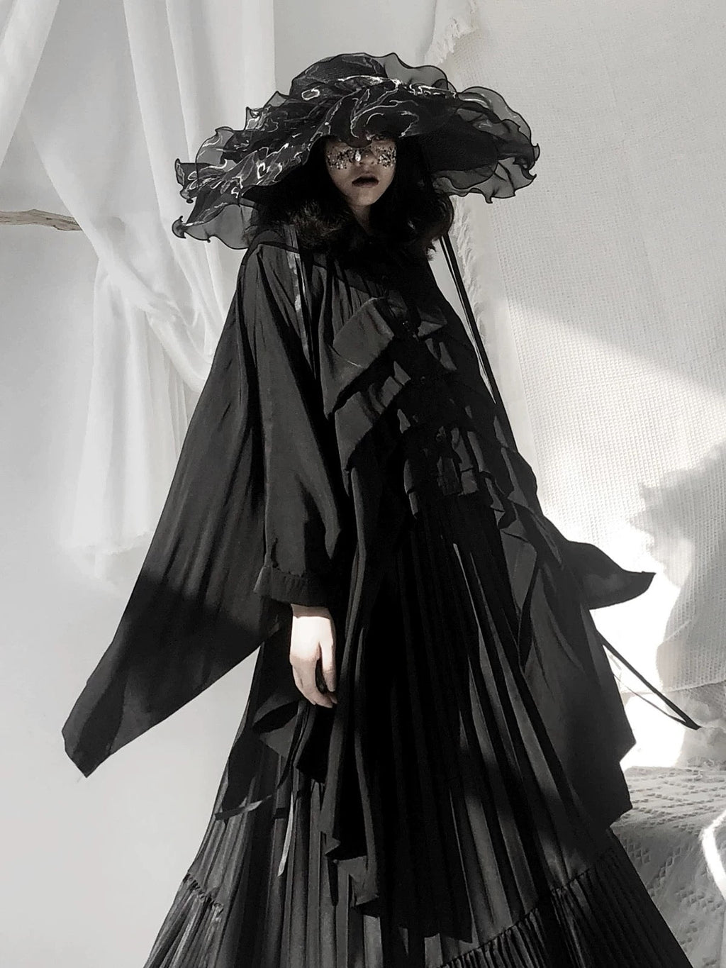 Irregular Bat Sleeve Loose Long Shirt