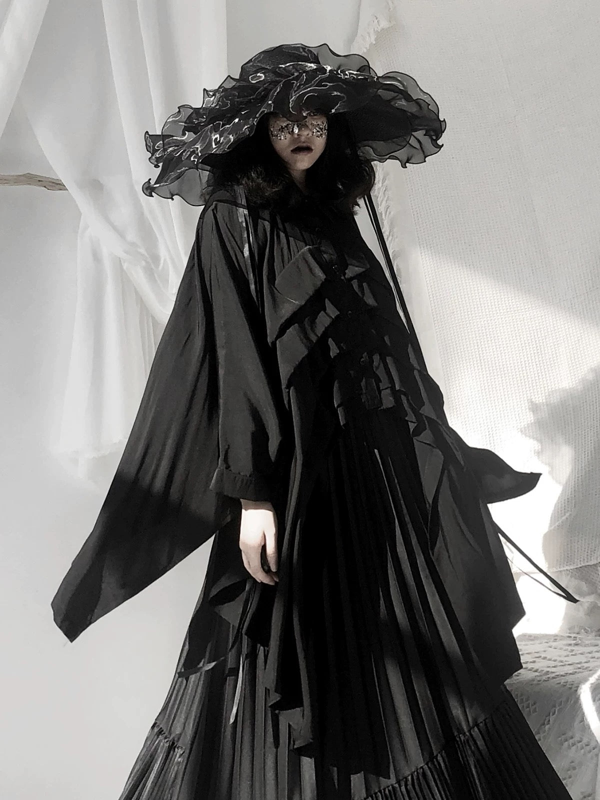 Irregular Bat Sleeve Loose Long Shirt