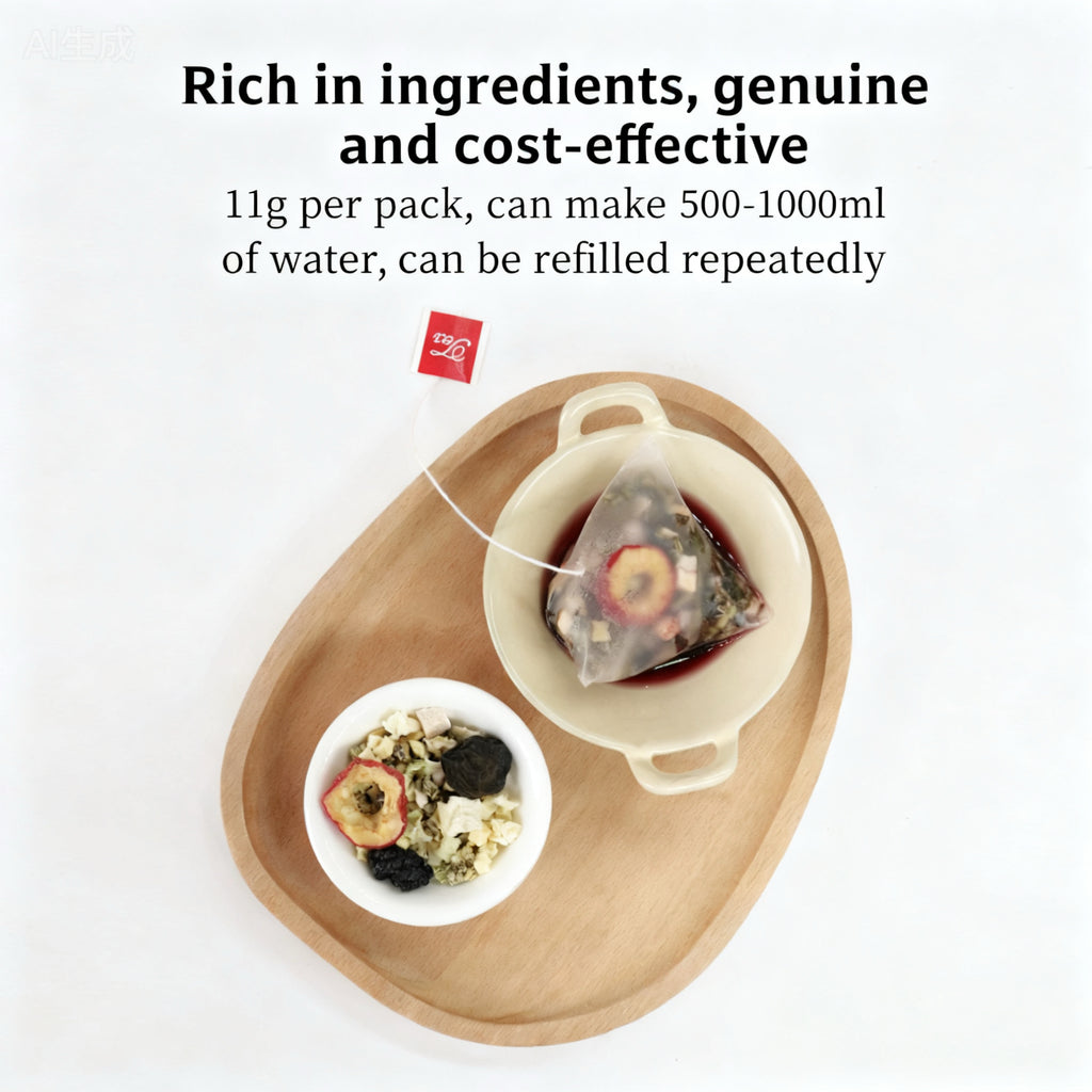 Black Plum Hawthorn Apple Digestion Tea - Digestive Support & Bloating Relief