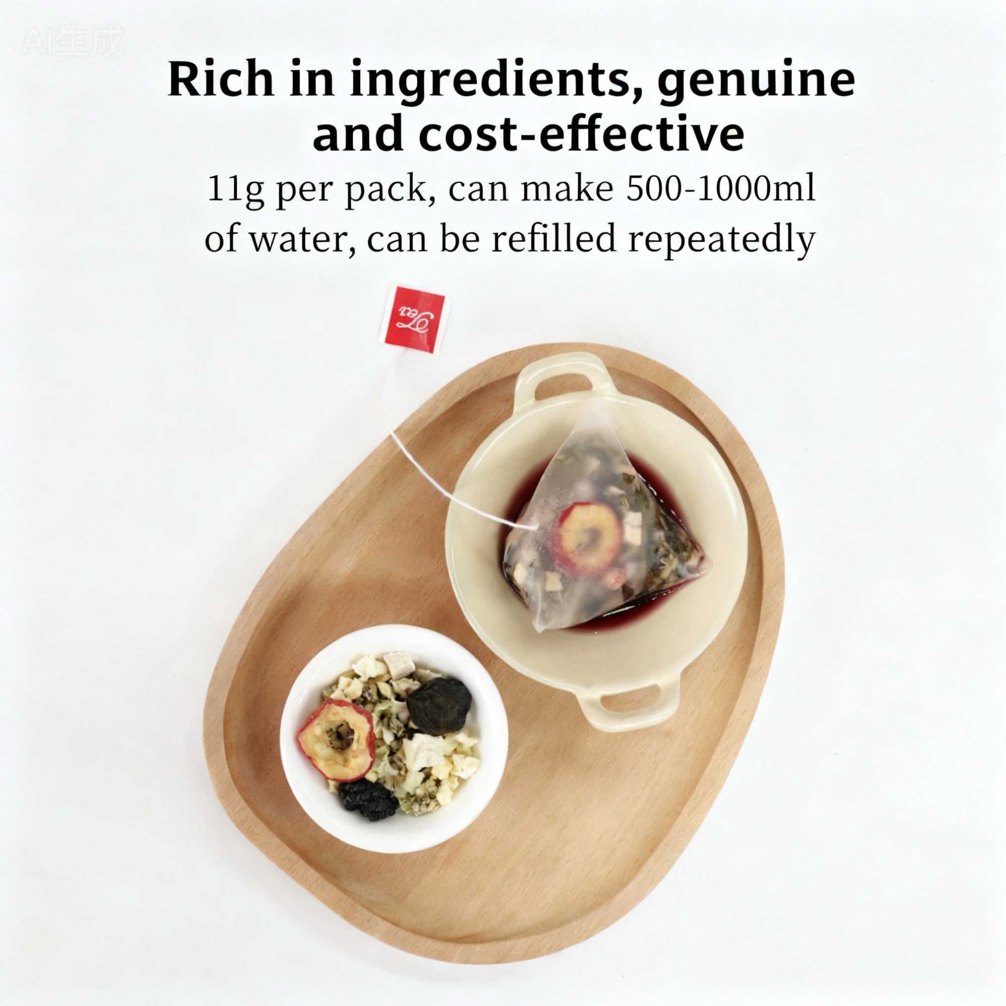 Black Plum Hawthorn Apple Digestion Tea - Digestive Support & Bloating Relief