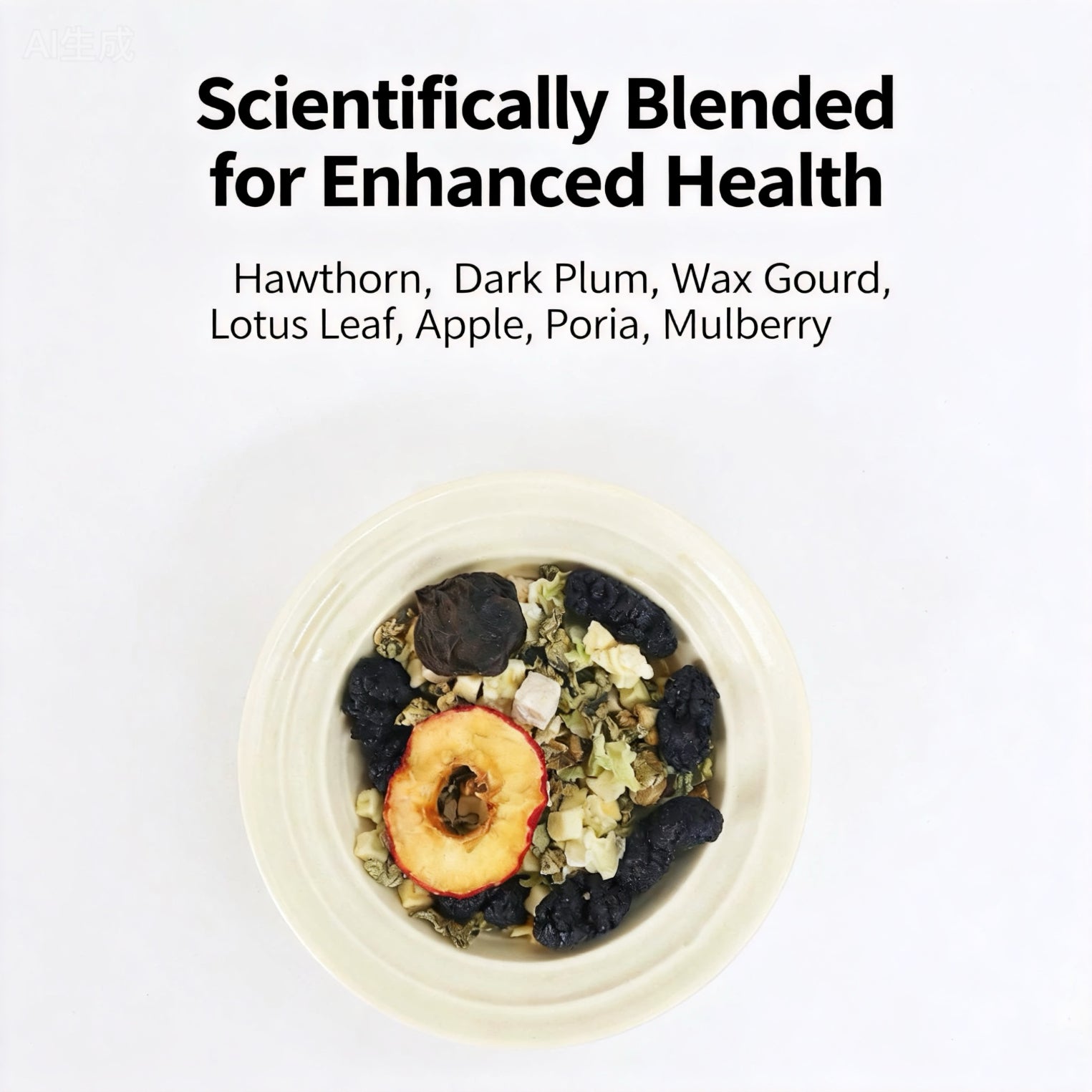 Black Plum Hawthorn Apple Digestion Tea - Digestive Support & Bloating Relief