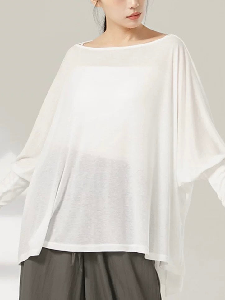 Loose Bat Sleeve Dance Training Active Blouse