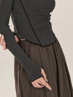 Knitted Long-Sleeved Dance Costume