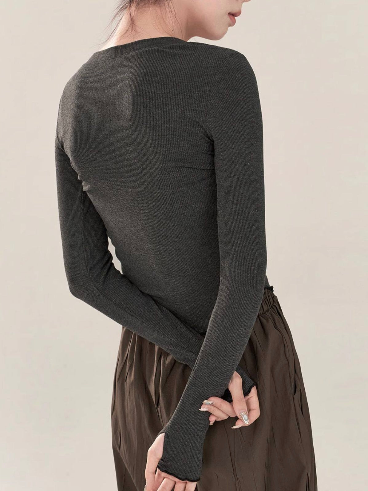 Knitted Long-Sleeved Dance Costume