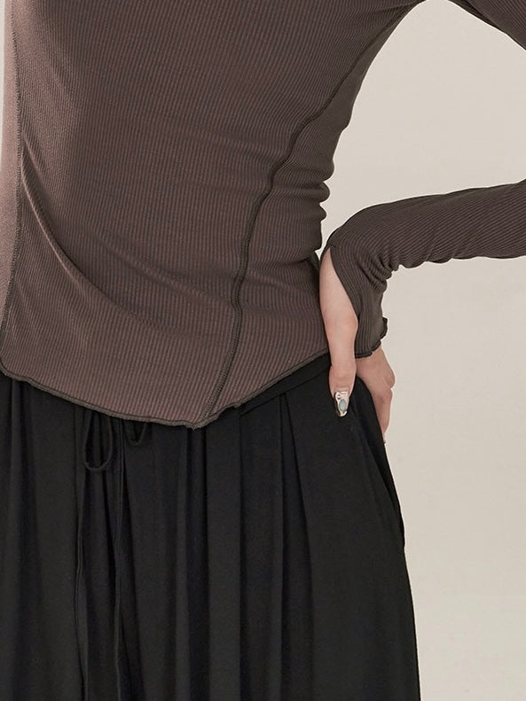 Knitted Long-Sleeved Dance Costume