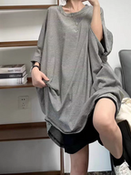 Loose-fitting oversized drop-shoulder soft T-shirt