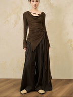 Emerald Beaded Collar Fitted Waist Long sleeves Active Top