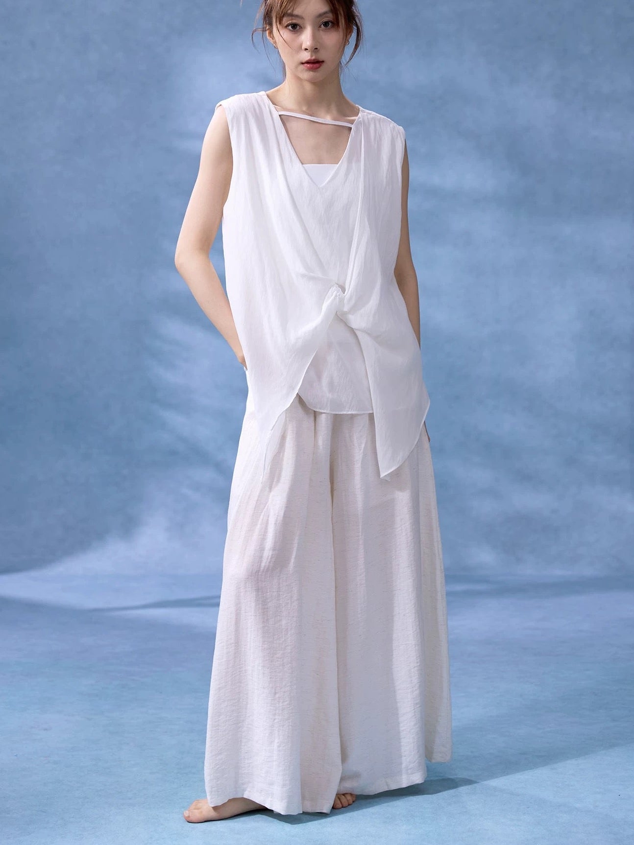 Reversible Bow Sleeveless Dance Top