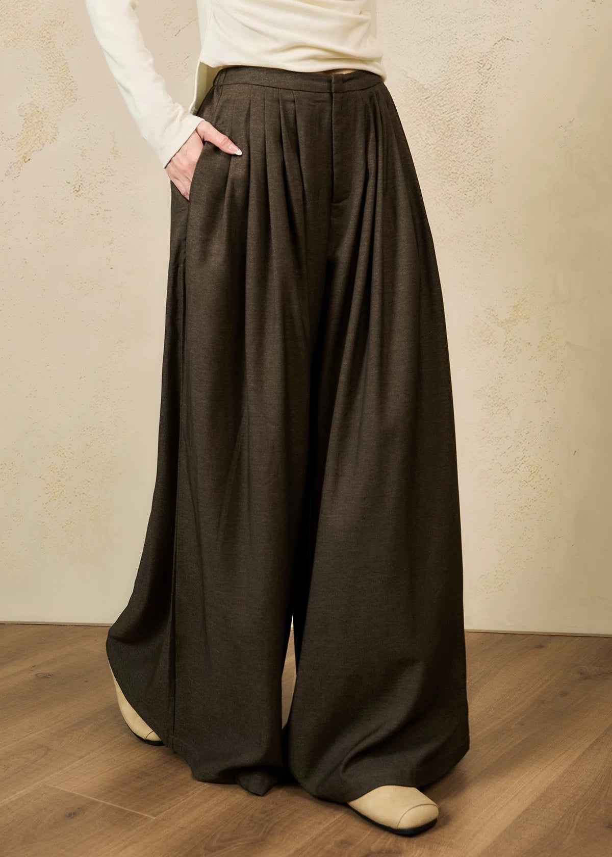 Wide-leg Suit Daily Active Pants
