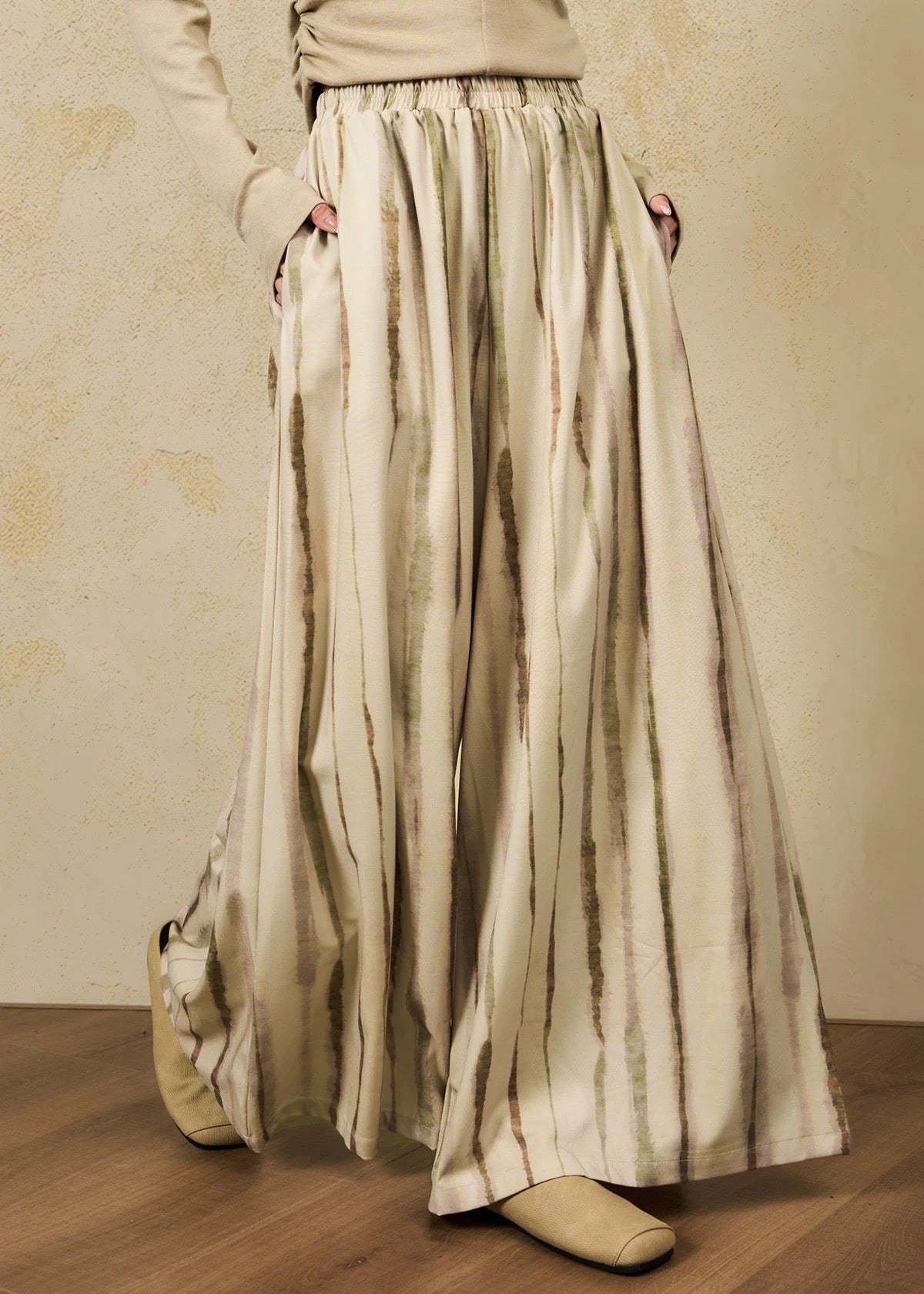 Loose-fitting Tie-dye Striped Activewear Pants