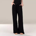 "Black loose-fitting trousers classical dance costume."