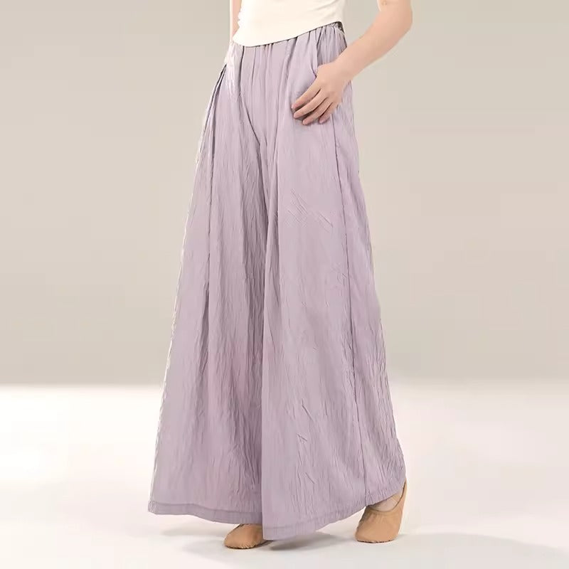 Purple Classical Dance Costume with Long Pants for Daily Wear"