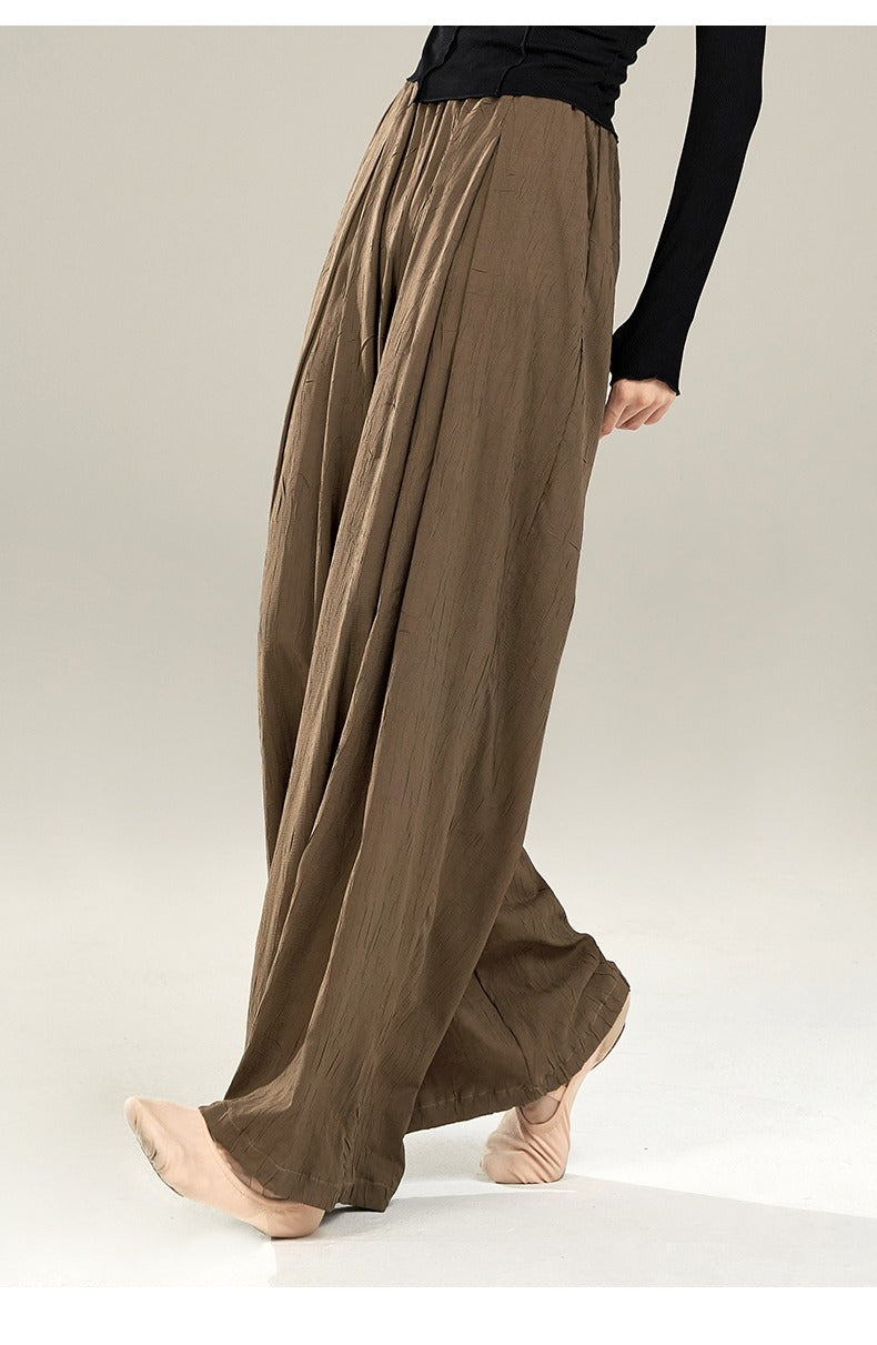 "Coffee-colored loose-fitting trousers for daily classical dance attire."