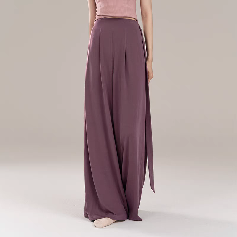Classical Dance Lace-up Wide-leg Pants