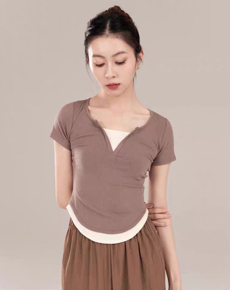 False Two Modern Training Activewear Short Sleeves Shirt