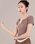 False Two Modern Training Activewear Short Sleeves Shirt