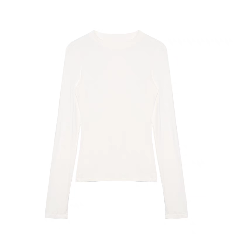 Round neck thin slim fit shirt