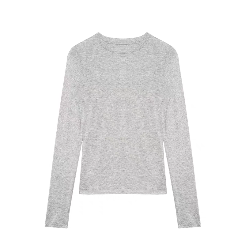 Round neck thin slim fit shirt