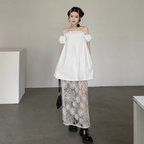 Elegant black mesh dress.