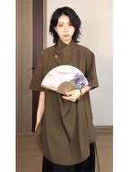 Irregularly designed niche ice silk T-shirt