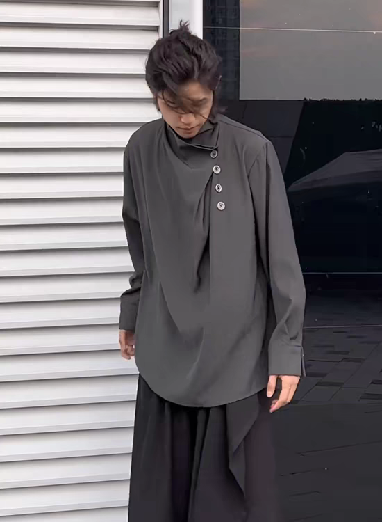 Irregularly designed niche ice silk T-shirt