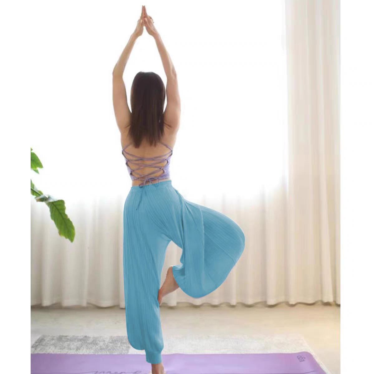 2024 New Loose Fit Wide-Leg Quick-Dry Yoga Pants