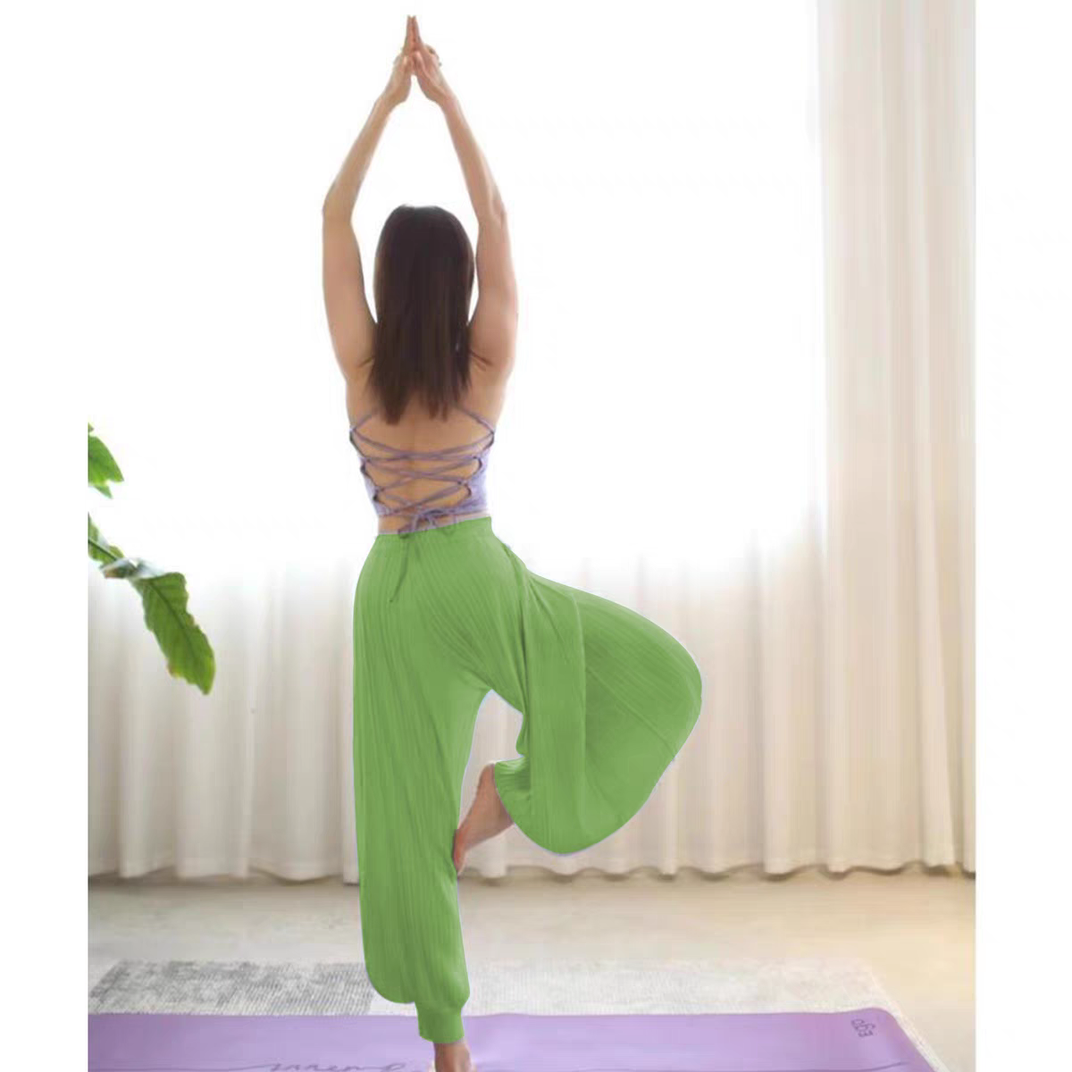 2024 New Loose Fit Wide-Leg Quick-Dry Yoga Pants